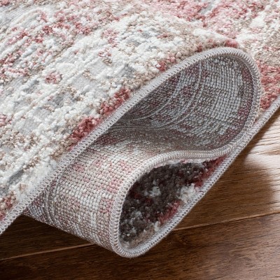 Ethereal Ivory Abstract 4' x 6' Synthetic Area Rug