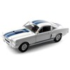 1966 Ford Mustang Shelby GT350 White with Blue Stripes 1/18 Diecast Model Car by Shelby Collectibles - 2 of 3