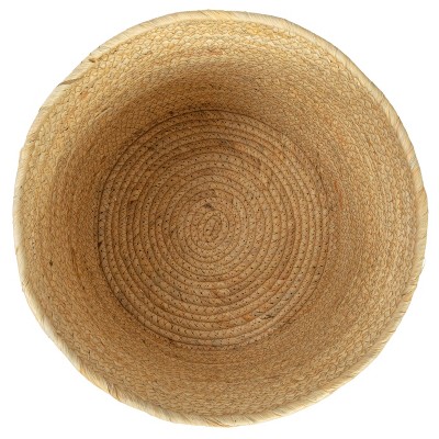 Natural Handwoven Corn Leaf Round Storage Basket
