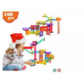 Link Kids Magnetic Building Blocks Tile Fantasy Castle Set Help Build Kids Creativity Minds Open Ended Play Educational 108 Piece Set