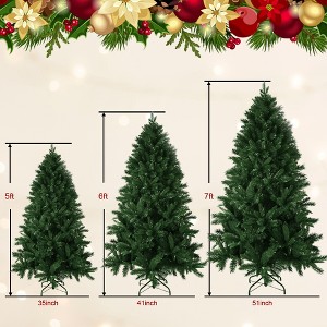 Artificial Christmas Trees with Flocking,PE/PVC Mixed Flocking Automatic Tree, Fireproof Artificial Christmas Flocked Tree Decorations-Maison Boucle - 1 of 4