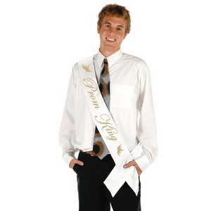 Beistle Prom King Satin Sash, 33" x 4", (2/Pkg) Multicolored - 1 of 4