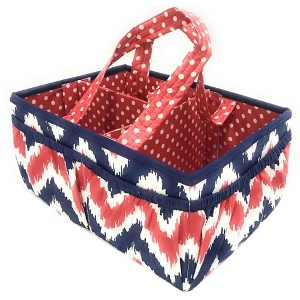 Bacati - Mix N Match Navy/Red Storage Caddy - 1 of 4