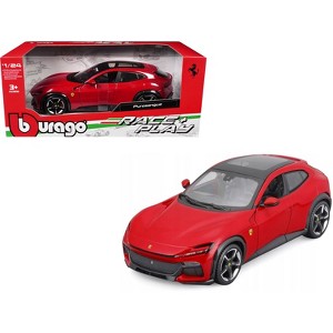 Ferrari Purosangue Red with Sunroof "Race + Play" Series 1/24 Diecast Model Car by Bburago - 1 of 4