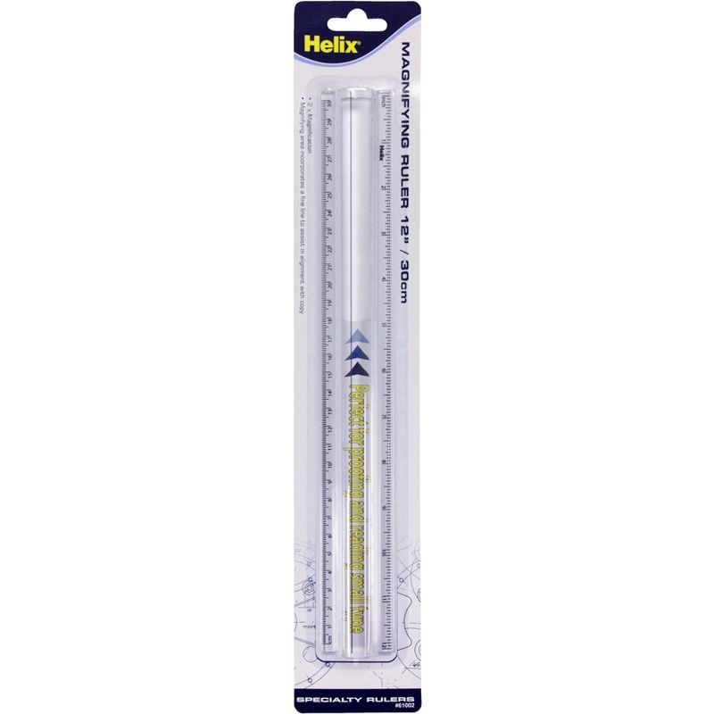 Helix Magnifying Ruler, 12 Inches, Clear, 1 of 3