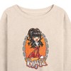 Women's - Bratz - Chains and Flames with Jade Lightweight French Terry Wide Neck Long Sleeve Shirt - 2 of 4