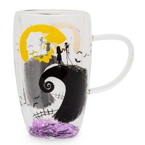 Silver Buffalo Disney The Nightmare Before Christmas Oogie Boogie Moon Confetti Glass Mug | Holds 15 Ounces - 1 of 4