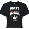 Women's - Star Wars - Party Like A Rebel Cropped Graphic T-Shirt - 2 of 4