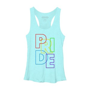 Adult Design By Humans Pride Sleek Text By MANGAZaB Racerback Tank Top - 1 of 2