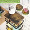 SEVOBAL Kitchen Holder Metal Baskets with Wheels Stackable Storage Organizer for Dining Room Bathroom Office Fruit Cart, Black, 16.38"*12.09"*6.24" - 4 of 4