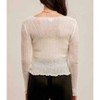 Women's Pointelle Tie Waist Sweater - Hem & Thread - 3 of 4