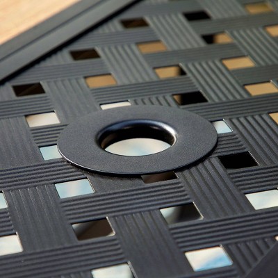 7pc Metal Patio Dining Set with 60"x37" Rectangular Metal Table & Padded Swivel Chairs - Captiva Designs, 6 of 16