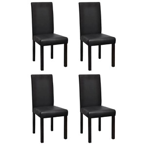 vidaXL Dining Chairs, 4 Pcs, Brown Faux Leather - 1 of 4