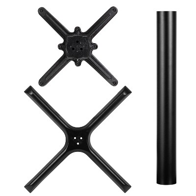 Cherry 36" Round Black Laminate Meeting Table with Cast Iron X-Base