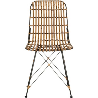Transitional Windsor Low Slat Side Chair in Natural Brown Wash
