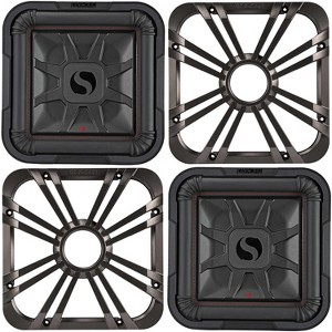 Kicker (2) 46L7T124 L7T L7-Thin 12-Inch (30cm) Subwoofer, Dual Voice Coil, 4-Ohm, 600 Watt w/ Charcoal LED Grill Bundle - 1 of 4