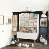 Alilang 26.77 Inch Wooden Bookshelf with Storage Drawer and Open Shelves - White - 2 of 4