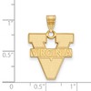 Black Bow Jewelry 14k Yellow Gold Plated Sterling Silver Virginia Wahoos NCAA Large Pendant - 2 of 3