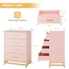 Storage cabinet with 4 drawers, anti-tip storage cabinet, suitable for clothes, wardrobe, living room, corridor, entrance - 2 of 4