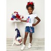 USA Sequin Patched Denim Shorts Set Mia Belle Girls - 4 of 4