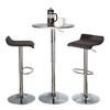 3-Piece Bar Height Dining Set with Adjustable Table and 2 Upholstered Stools - 2 of 4