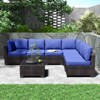 Whizmax 7-Piece Modular Patio Set - PE Rattan Sectional Sofa with Thick Cushions & Glass Coffee Table, Outdoor Furniture for Garden, Balcony, Porch - 4 of 4