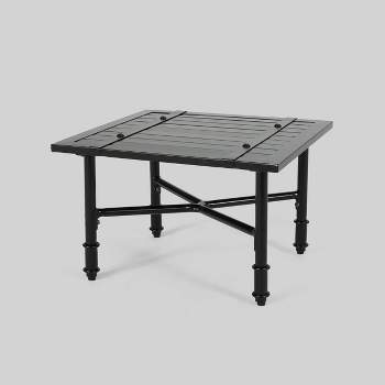 Vienne Aluminum Accent Table - Matte Black - Christopher Knight Home
