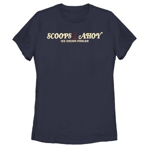 Women's Stranger Things Scoops Ahoy Nautical Logo T-Shirt - 1 of 4