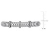 EVERLY JEWELRY | Sterling Silver 0.27 CT TGW White Cubic Zirconia 3Xstations 8mm omega stretch Bangle - 2 of 4