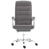vidaXL Reclining Office Chair Gray Faux Leather - 3 of 4