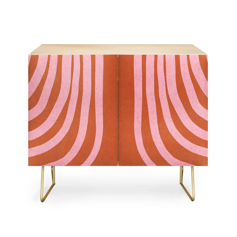 Photos - Wardrobe Sunshinecanteen Sahara Credenza Pink/Gold - Deny Designs