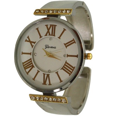 OLIVIA PRATT RHINESTONE DETAIL ELEGANT BANGLE WATCH