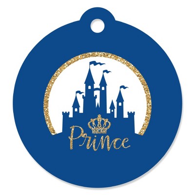 Big Dot of Happiness Royal Prince Charming - Baby Shower or Birthday Party Favor Gift Tags (Set of 20)