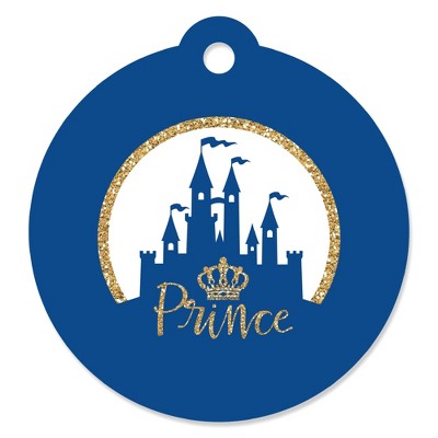 Big Dot of Happiness Royal Prince Charming - Baby Shower or Birthday Party Favor Gift Tags (Set of 20)