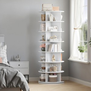 7-Tier Rotating Shoe Rack Tower, 360° Revolving Free Standing Shoe Organizer, Vertical Spinning Shoes Display Carousel - 1 of 4