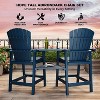 Tall Adirondack Chairs Set of 2, HDPE Adirondack Outdoor Bar Height Chairs with Double Connecting Tray, Weather-Resistant Barstools for Deck Balcony - 4 of 4