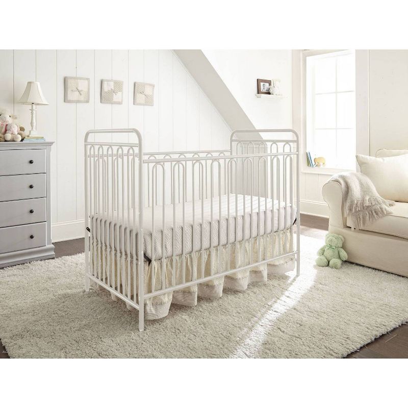 L.A. Baby Trinity 3-in-1 Convertible Full Sized Metal Crib - Alabaster White, 2 of 6