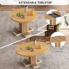 Sapphtopaz Round Dining Table Kitchen Table Farmhouse Dining Table Wood Dinette Table for Kitchen - 2 of 4
