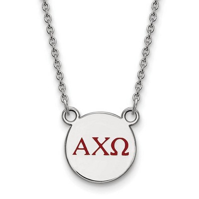 Black Bow Jewelry Sterling Silver Alpha Chi Omega Greek Life Necklace 18 Inch