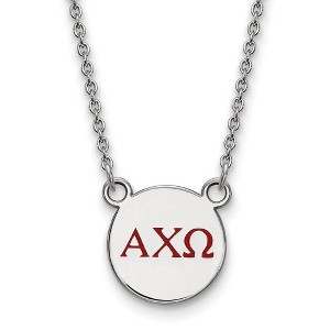 Black Bow Jewelry Sterling Silver Alpha Chi Omega Greek Life Necklace 18 Inch - 1 of 4