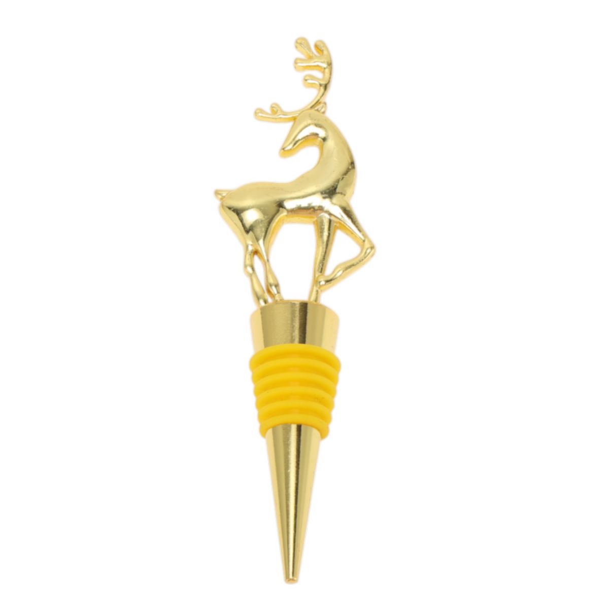 Unique Bargains Christmas Reindeer Stopper Aluminum Alloy TPE 5.04"x1.50"x0.79" 1 Pc