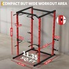Power Cage, 1100 Lbs Multi-Functional Power Rack with Pull-Up Bar, Adjustable Safety Bars, Power Rack - 4 of 4