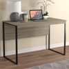 Safdie & Co. 47.25"L Black Metal Computer Desk in Dark Taupe - 2 of 3
