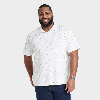 Men's Big & Tall Performance Polo Shirt - Goodfellow & Co™ White Xxlt ...