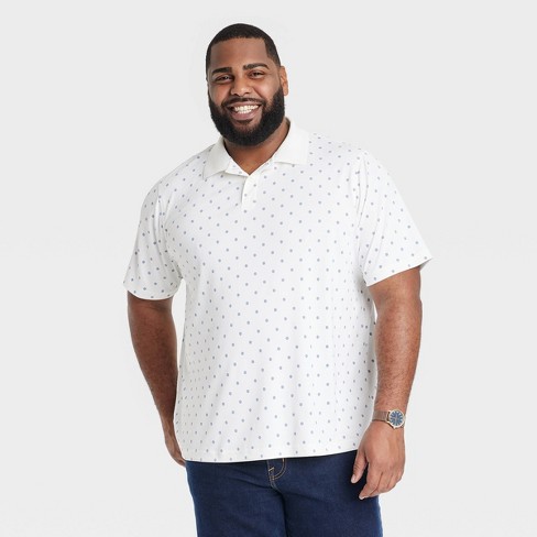 Men's Big & Tall Performance Short Sleeve Collared Polo Shirt - Goodfellow  & Co™ White 3xl : Target