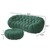 WJSHome 3 Seater Bubble Sofa with Ottoman, Curved Couch, Comfy Upholstered Sofa, Mesh Fabric 3D Honeycomb Shape Modern Couch - 3 of 4