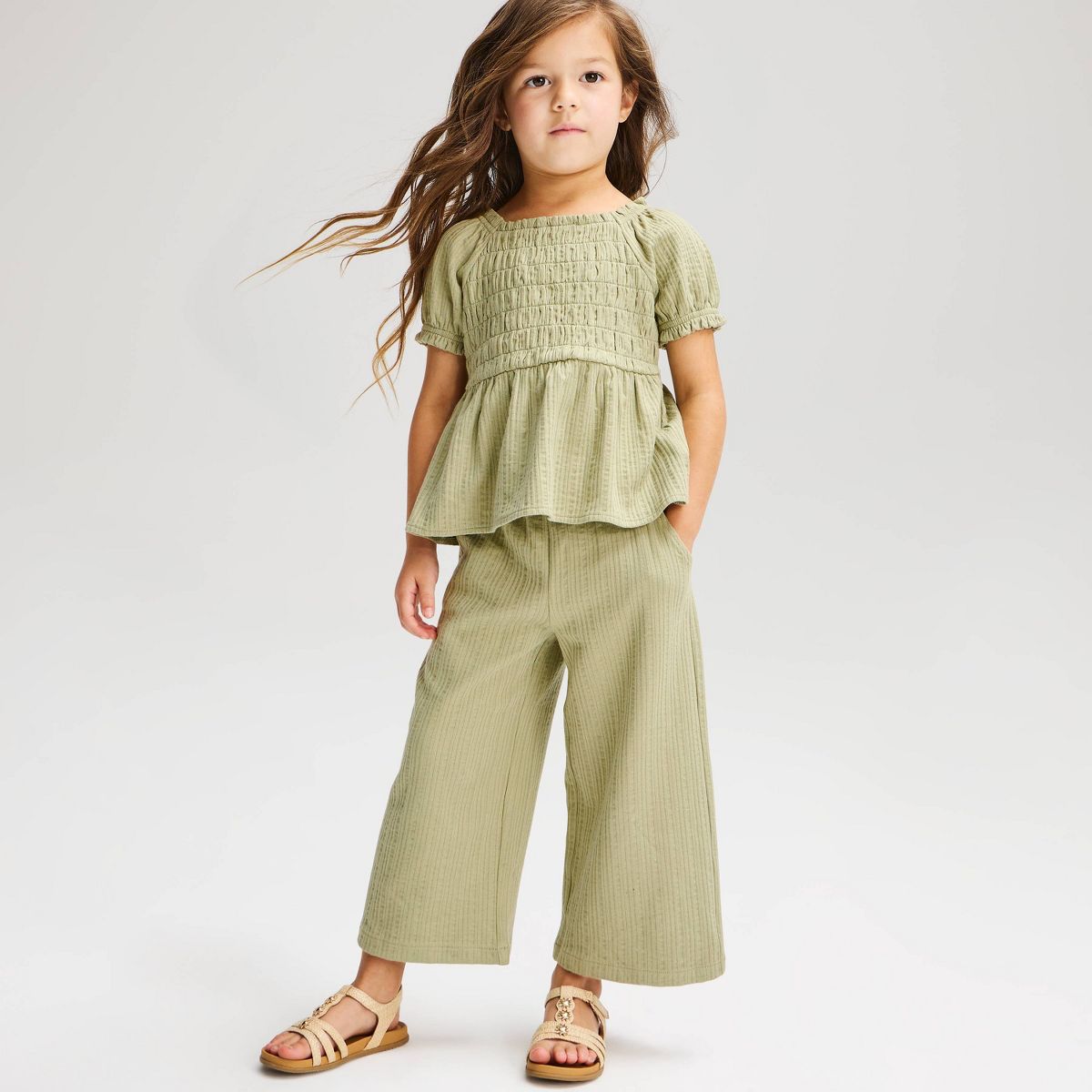 Baby & Toddler Girls' Knit Top & Pants Set 2pc - Cat & Jack™