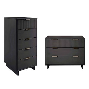 Manhattan Comfort 2pc Granville Narrow Chest and Dresser Bedroom Set - 1 of 4