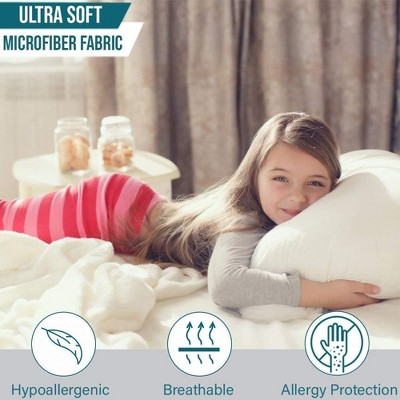 White Full Microfiber Hypoallergenic Fitted Sheet