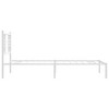 vidaXL White Metal Bed Frame-Single Size with Headboard-Modern Steel Construction-Powder-Coated-81.5" x41.3 x35.4 - 4 of 4